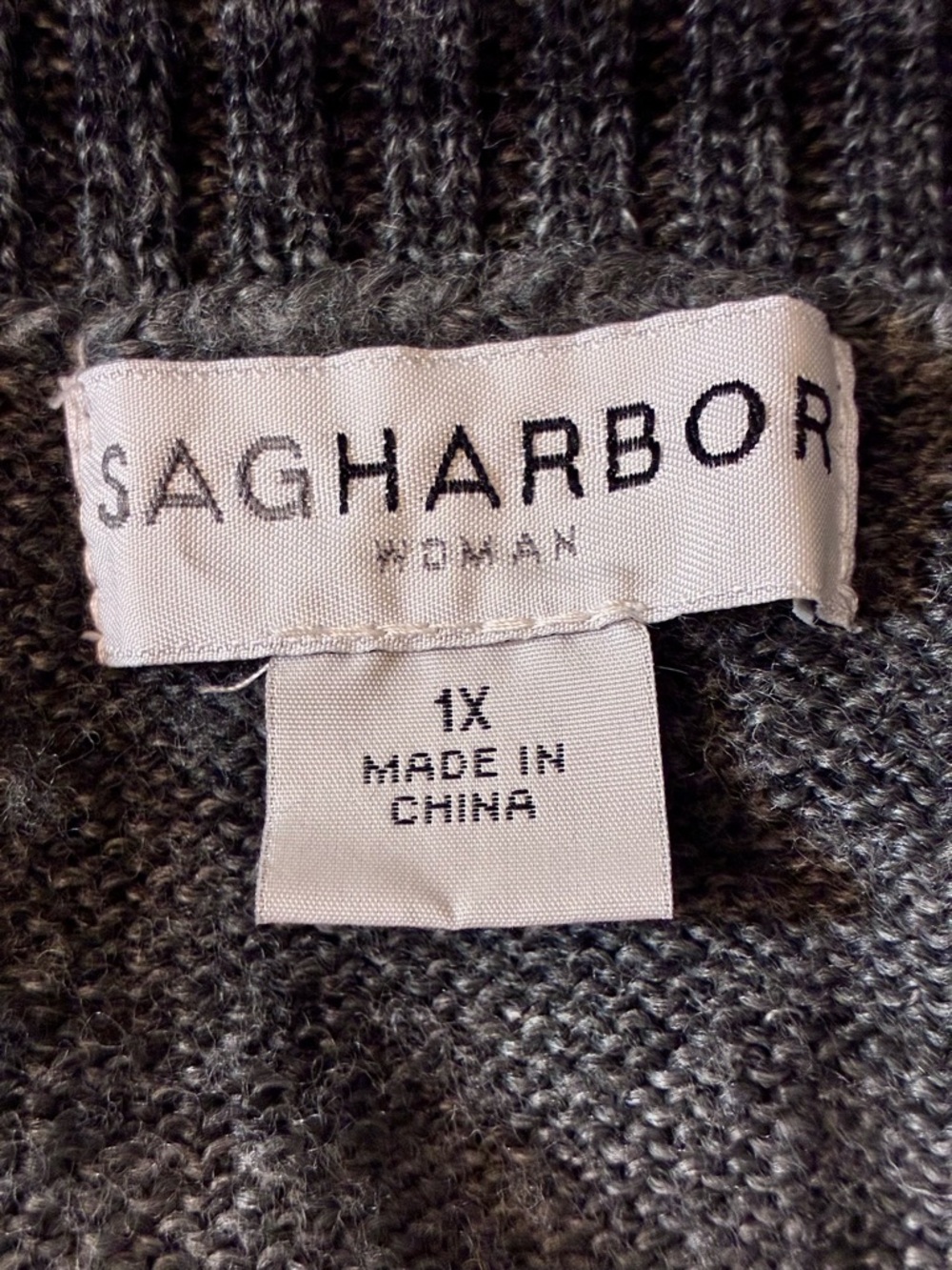 Sag Harbor Grey Ombre Cowl Neck Sweater - Picture 2 of 5